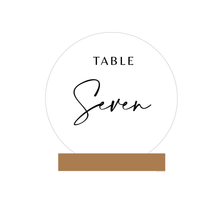 Load image into Gallery viewer, Clear Round Table Number