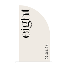 Load image into Gallery viewer, Clear Half Arch Table number • Painted