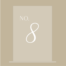 Load image into Gallery viewer, Clear Acrylic Table Number