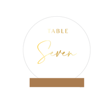 Load image into Gallery viewer, Clear Round Table Number