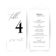 Load image into Gallery viewer, Upright Table Menu + Number Combo