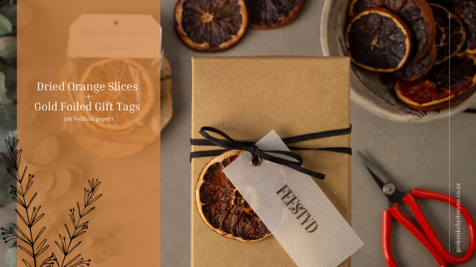 How to // Dried Orange Slices + Gold foiled Tags