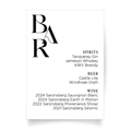 Bar Menu_A4 Signage (Tulbagh Sessions)