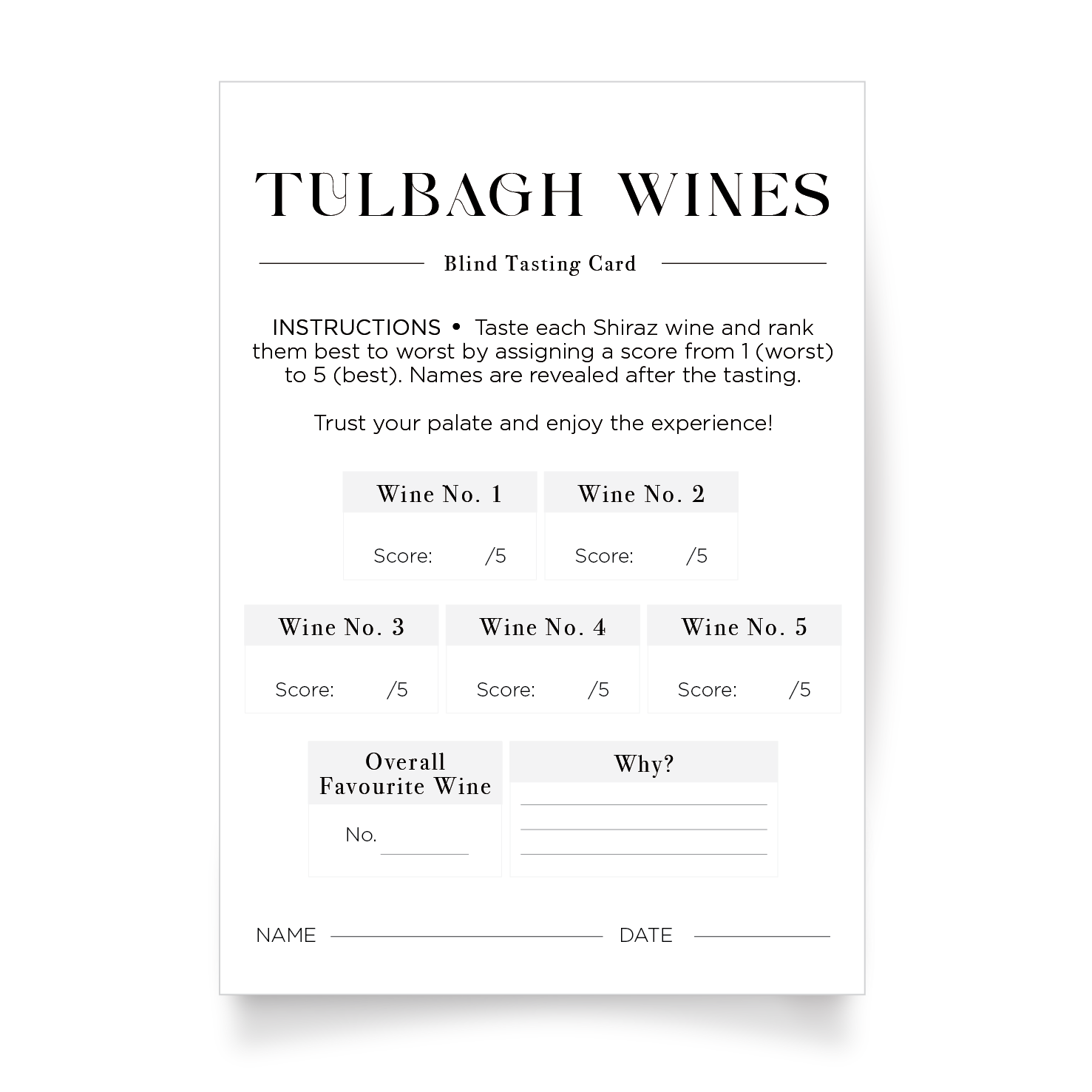 Cards_Wine Tasting Game