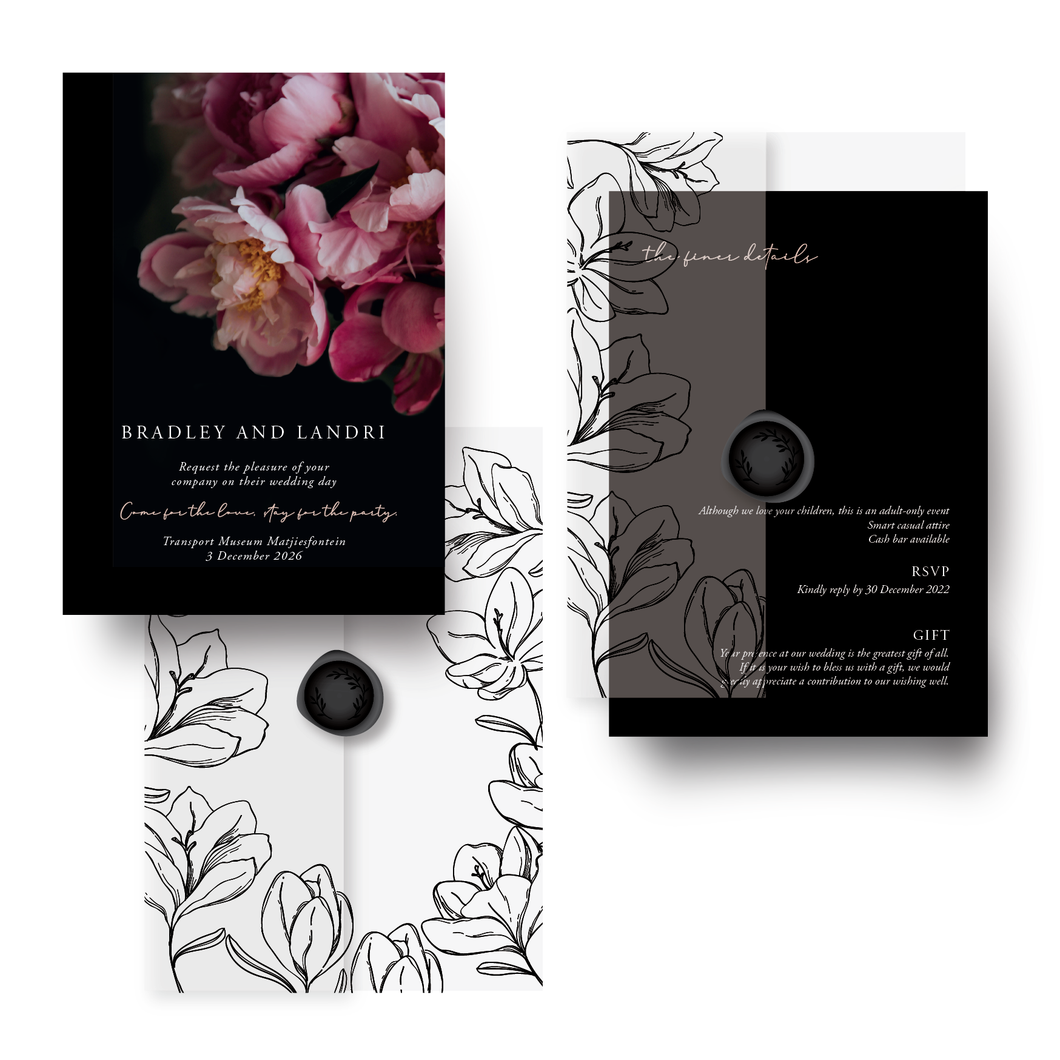Invitation with Cover + Wax seal