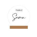 Clear Round Table Number