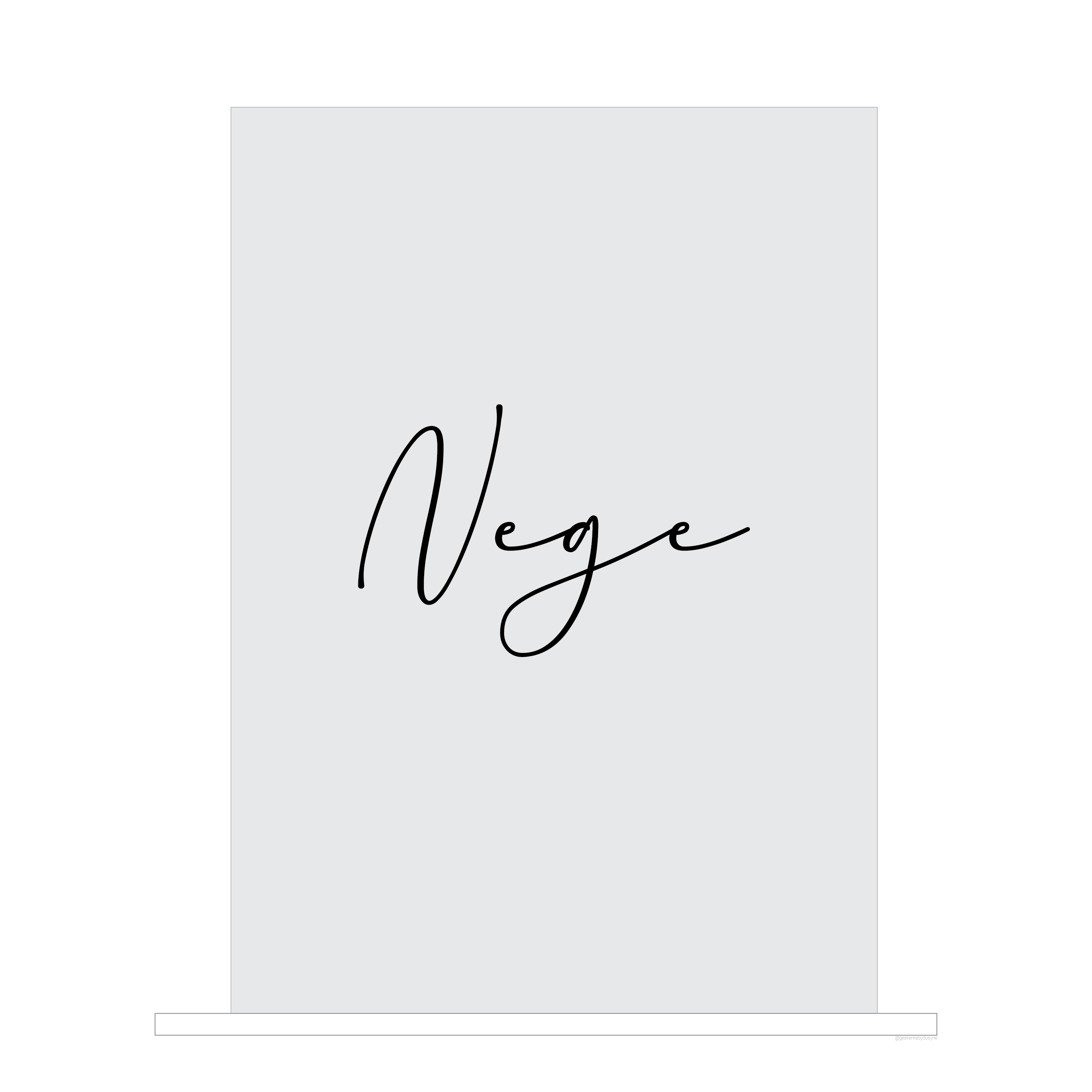 Frosted Perspex Table Number