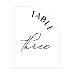 Clear Perspex Half Arch Table Number