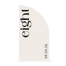 Load image into Gallery viewer, Clear Half Arch Table number • Painted
