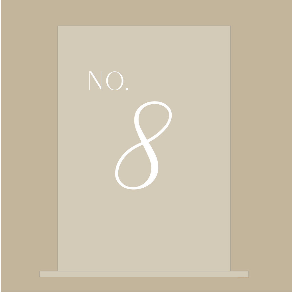 Clear Perspex Table Number