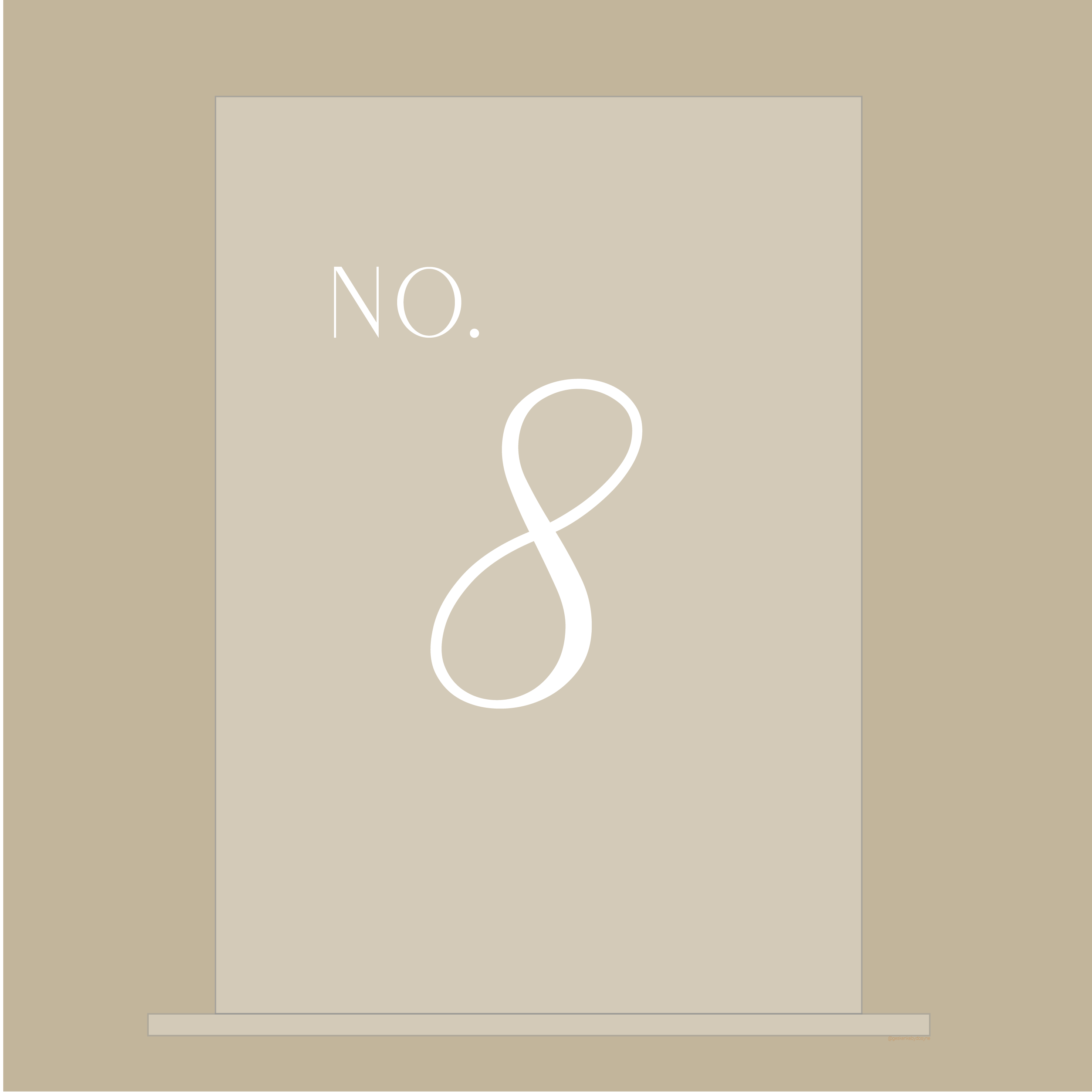 Clear Perspex Table Number