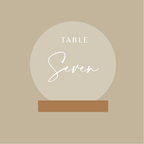 Clear Round Table Number