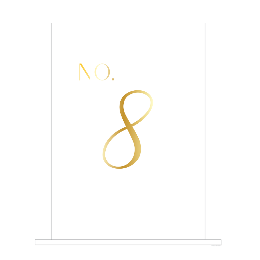 Clear Perspex Table Number