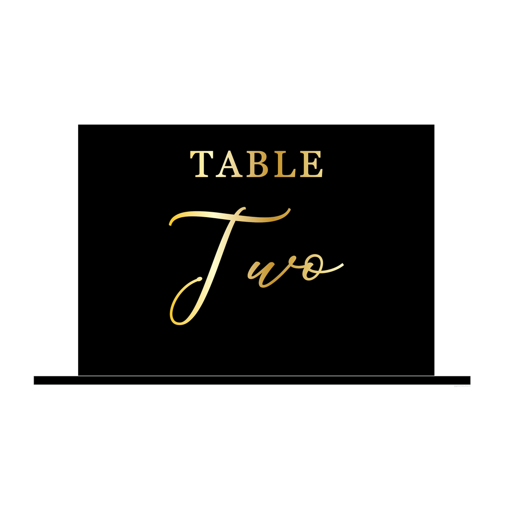 Black Acrylic Table Number