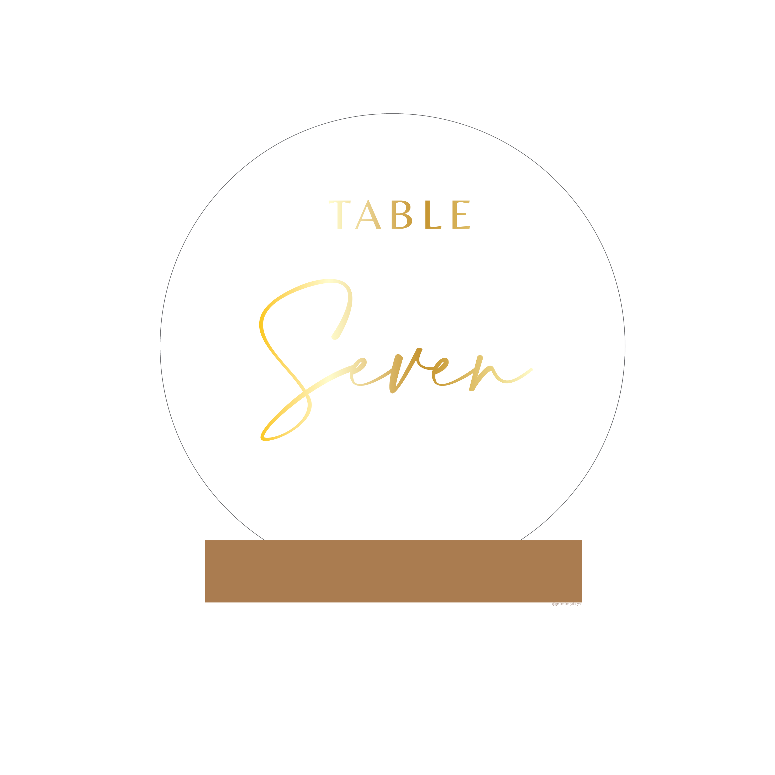 Clear Round Table Number