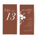 Upright Table Menu + Number Combo