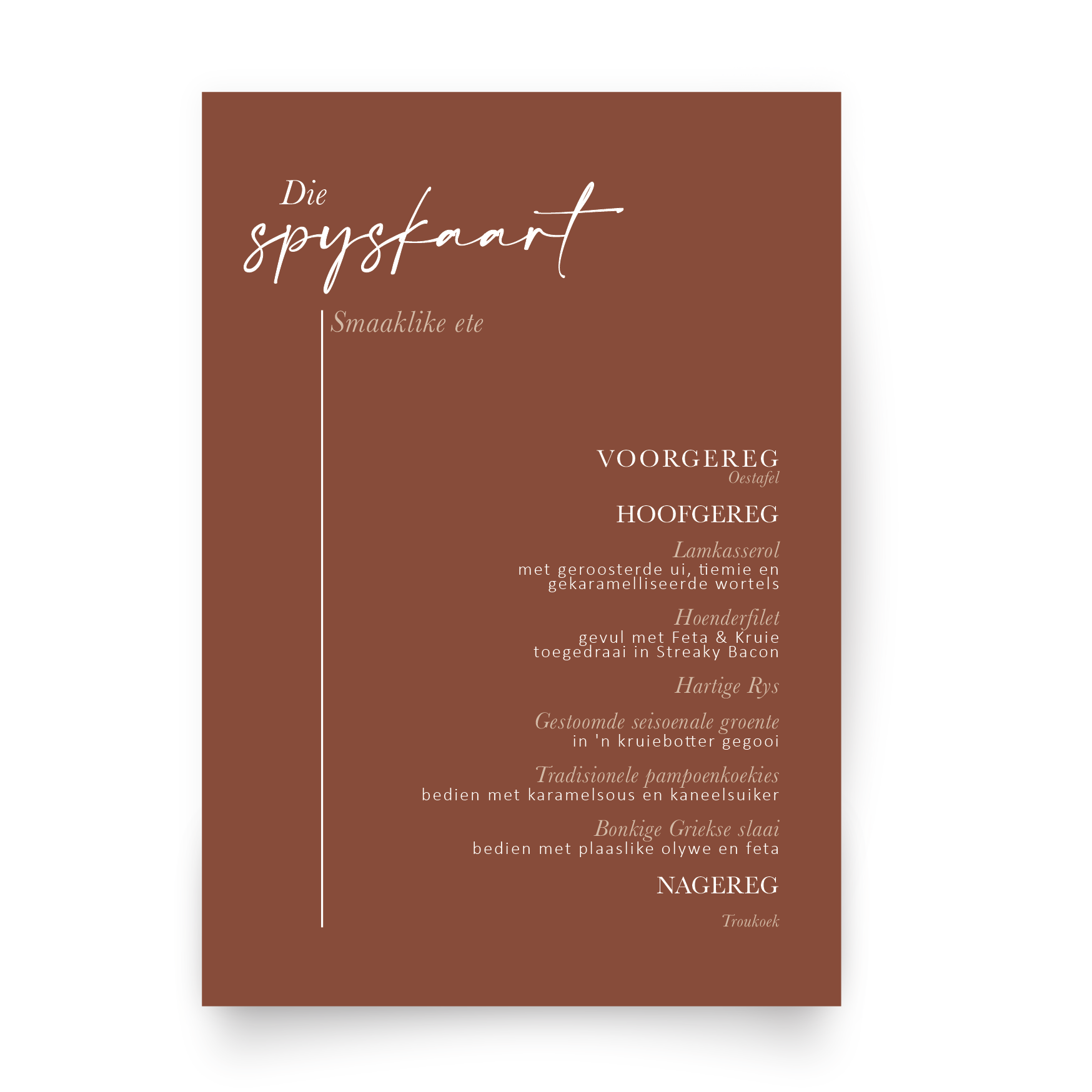 Menu Card • A5