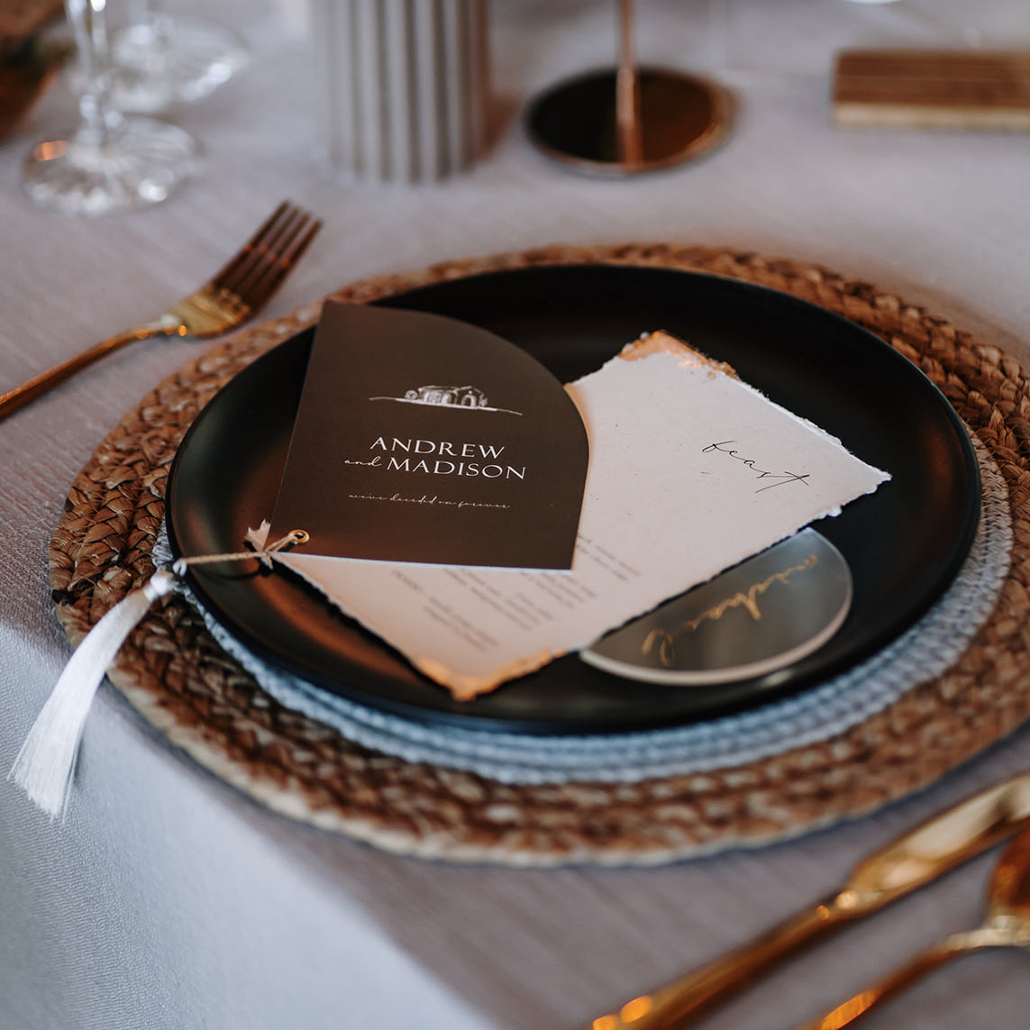 Menu Booklet with Tassel