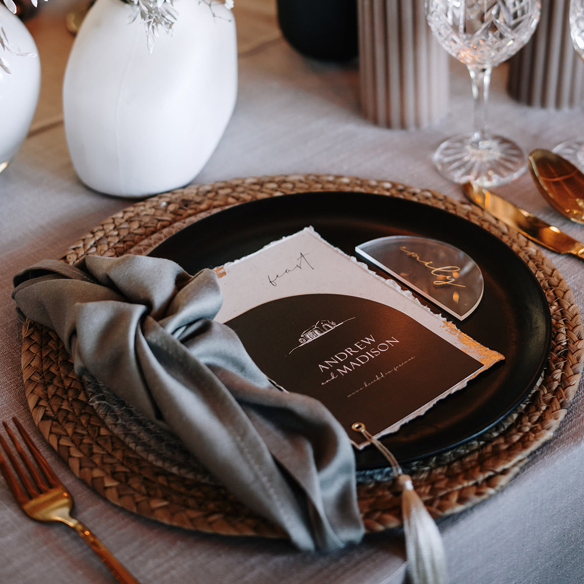 Menu Booklet with Tassel