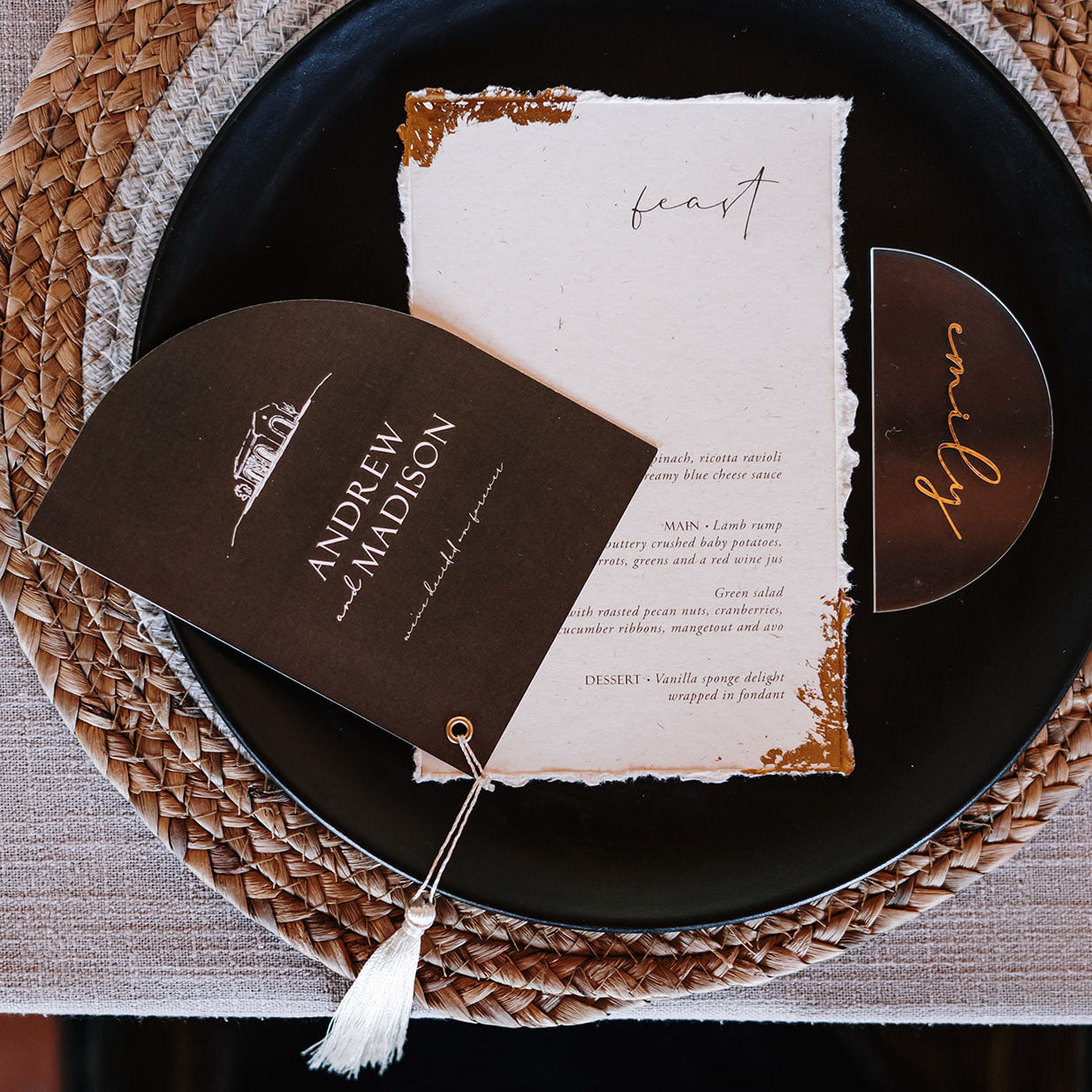 Menu Booklet with Tassel