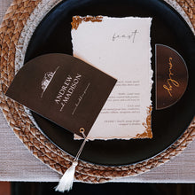 Load image into Gallery viewer, Menu Booklet with Tassel
