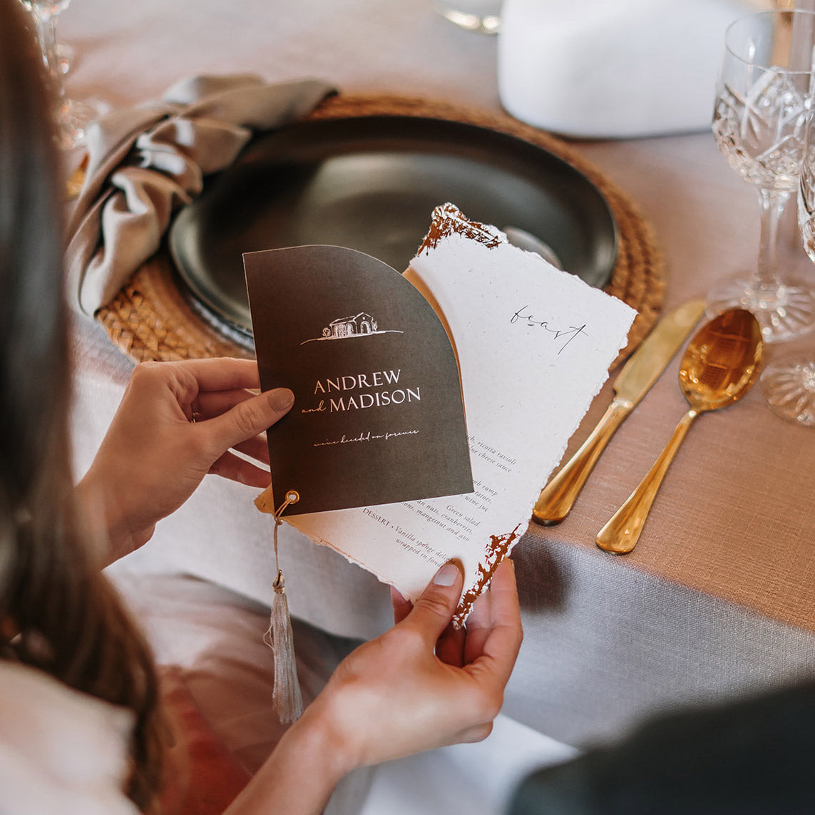 Menu Booklet with Tassel