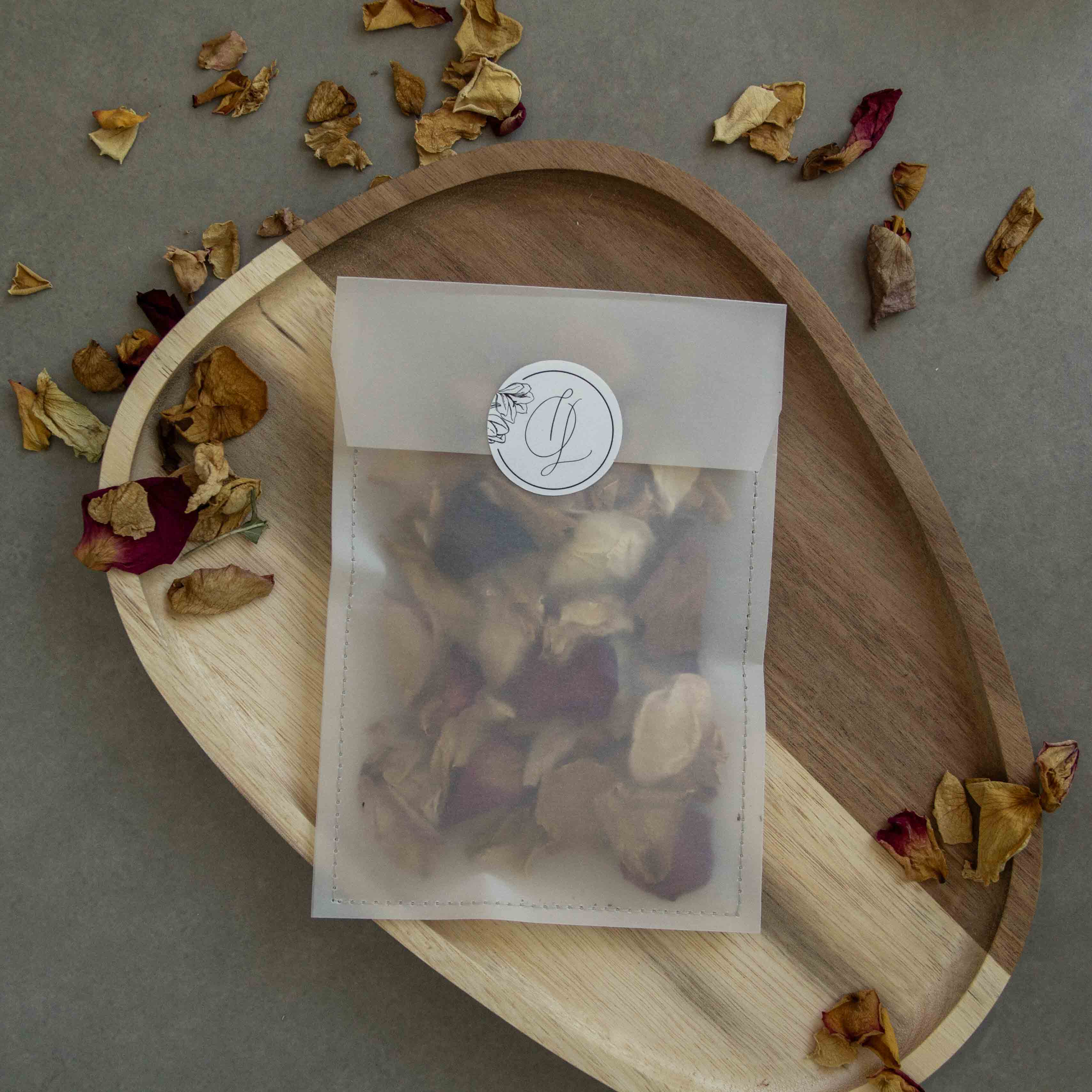 Confetti Bag with Monogram Sticker