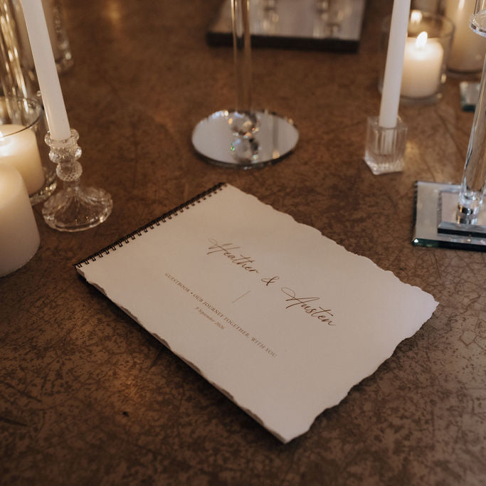 A4 Guestbook • Personalised Cover_Ivory & Écru