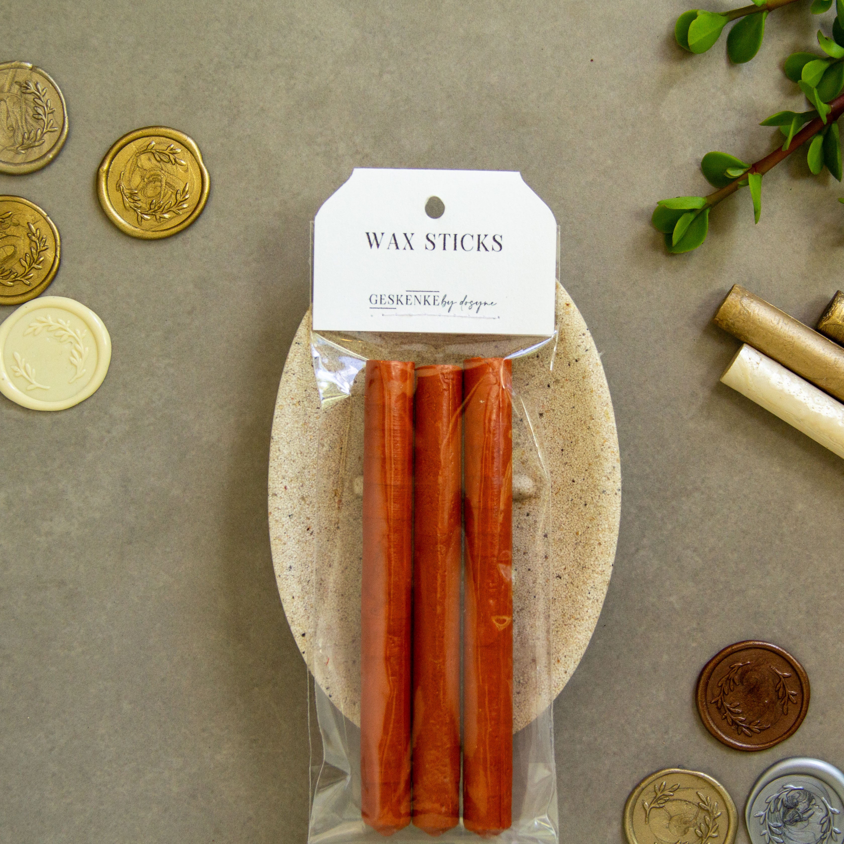 Burnt Orange Wax Sticks • Metallic