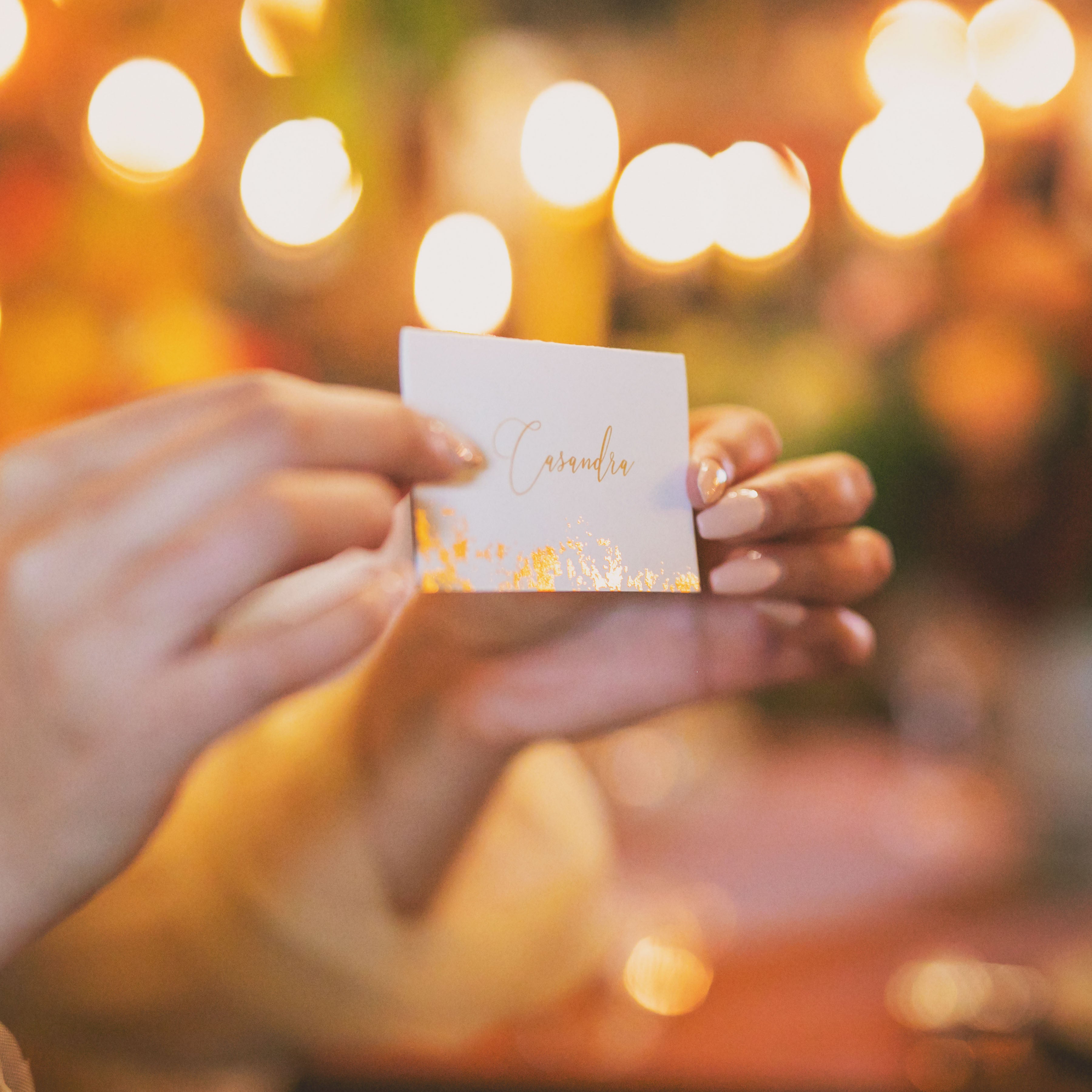 Tented Metallic Guest Name