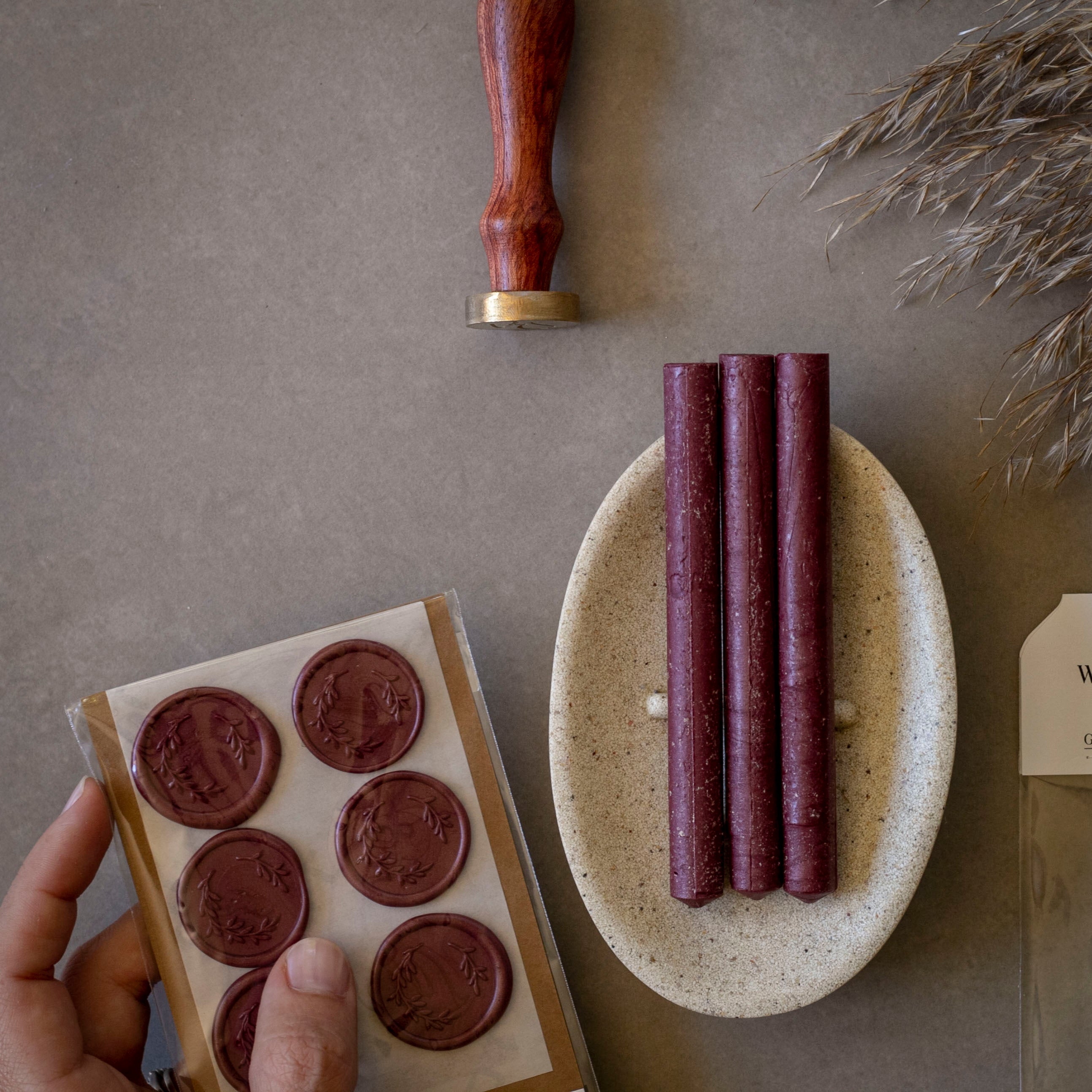 Burgundy Wax Sticks • Metallic