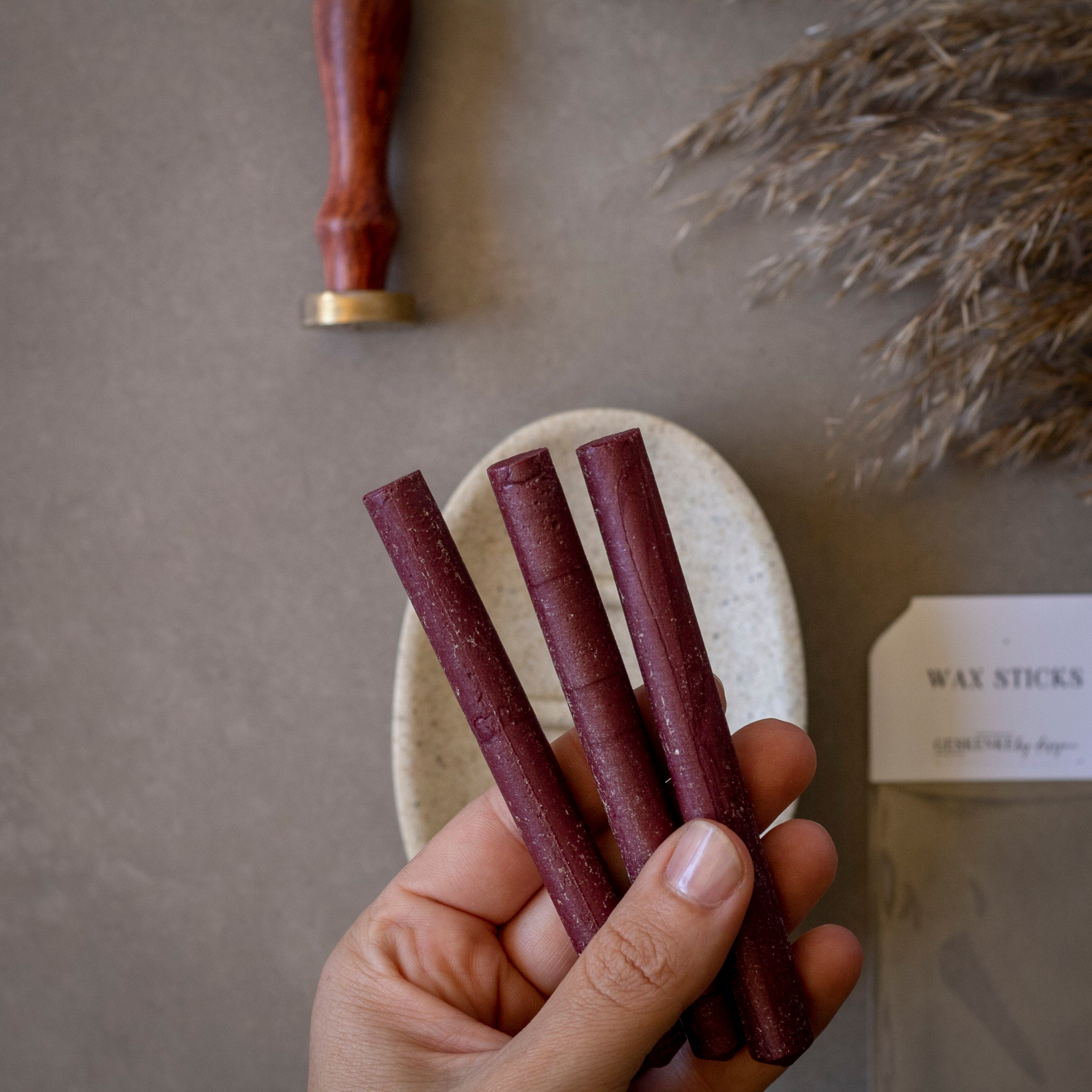 Burgundy Wax Sticks • Metallic