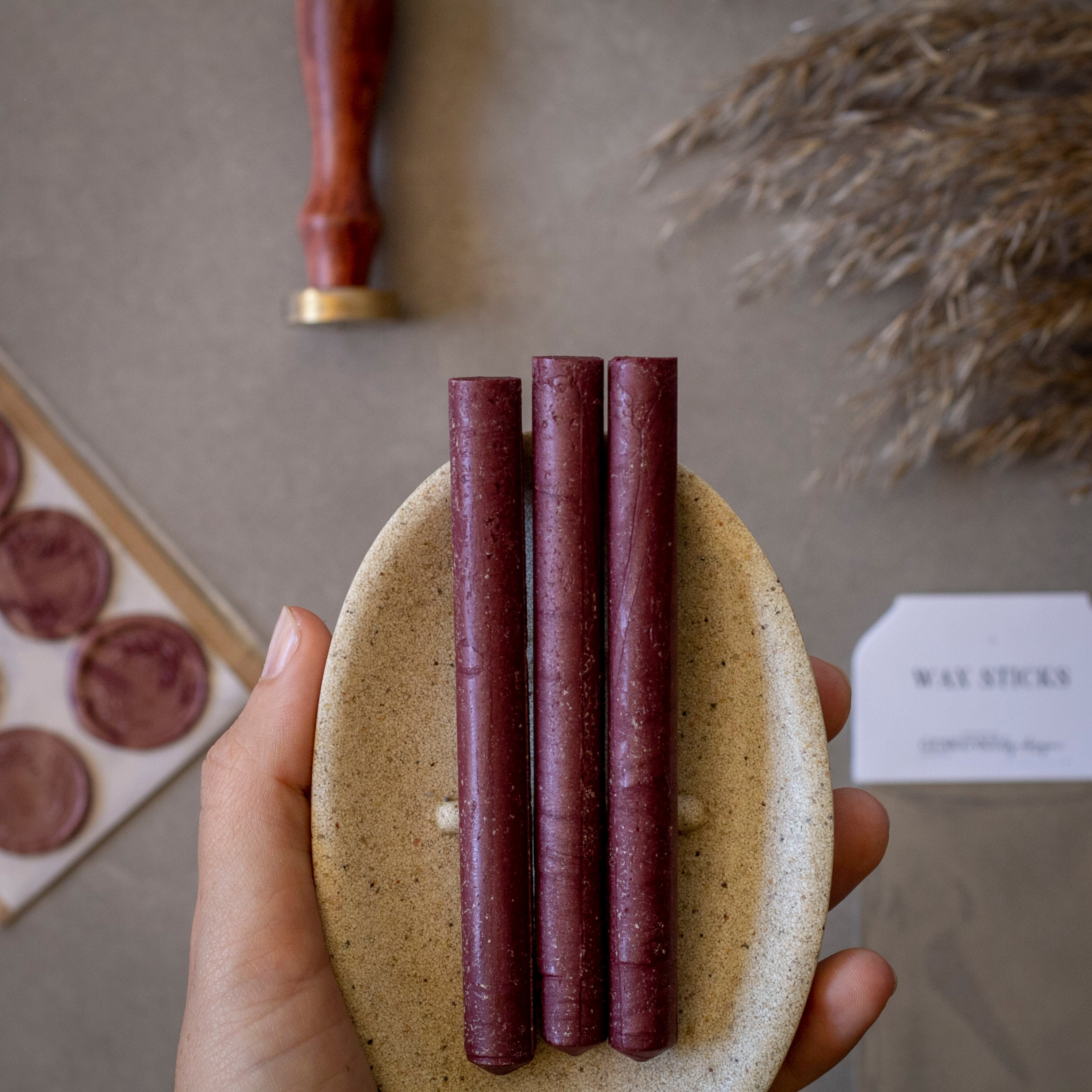 Burgundy Wax Sticks • Metallic