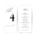 Upright Table Menu + Number Combo