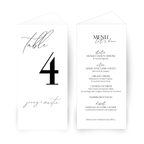 Upright Table Menu + Number Combo