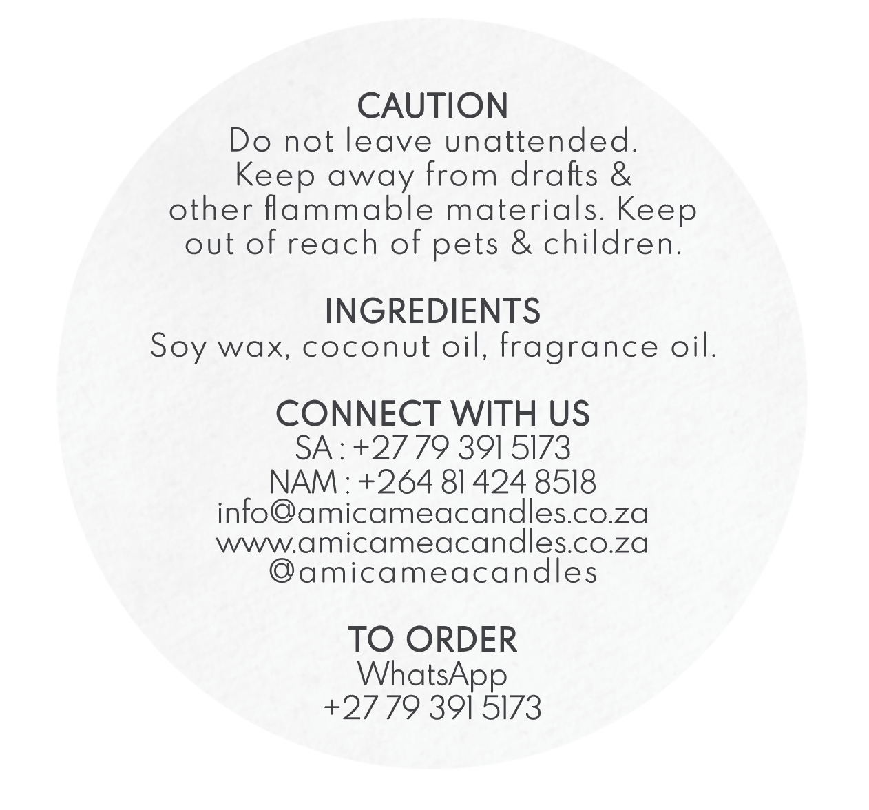 Labels • Glass Candle