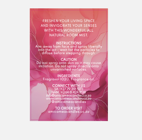 Labels • Room Mist