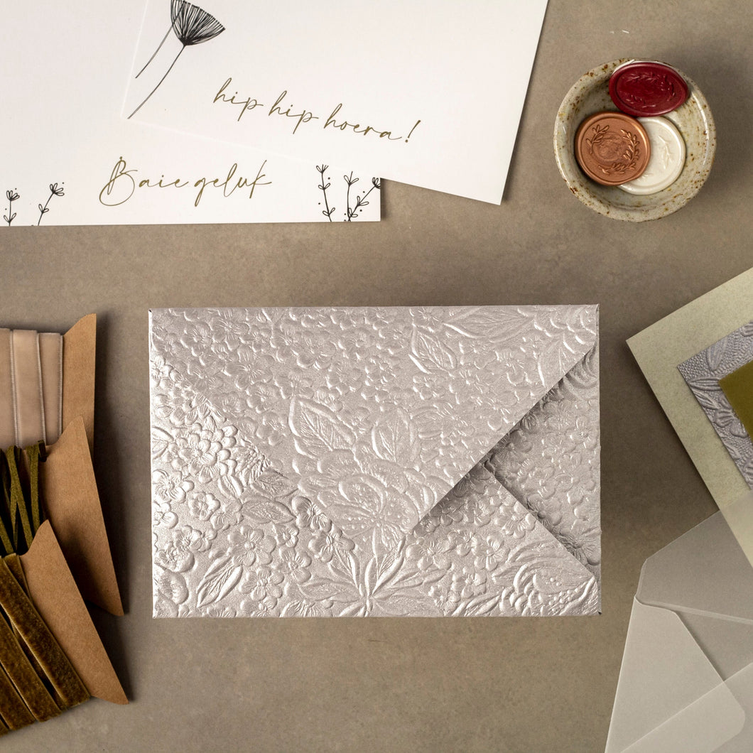 Metallic • Silver Embossed