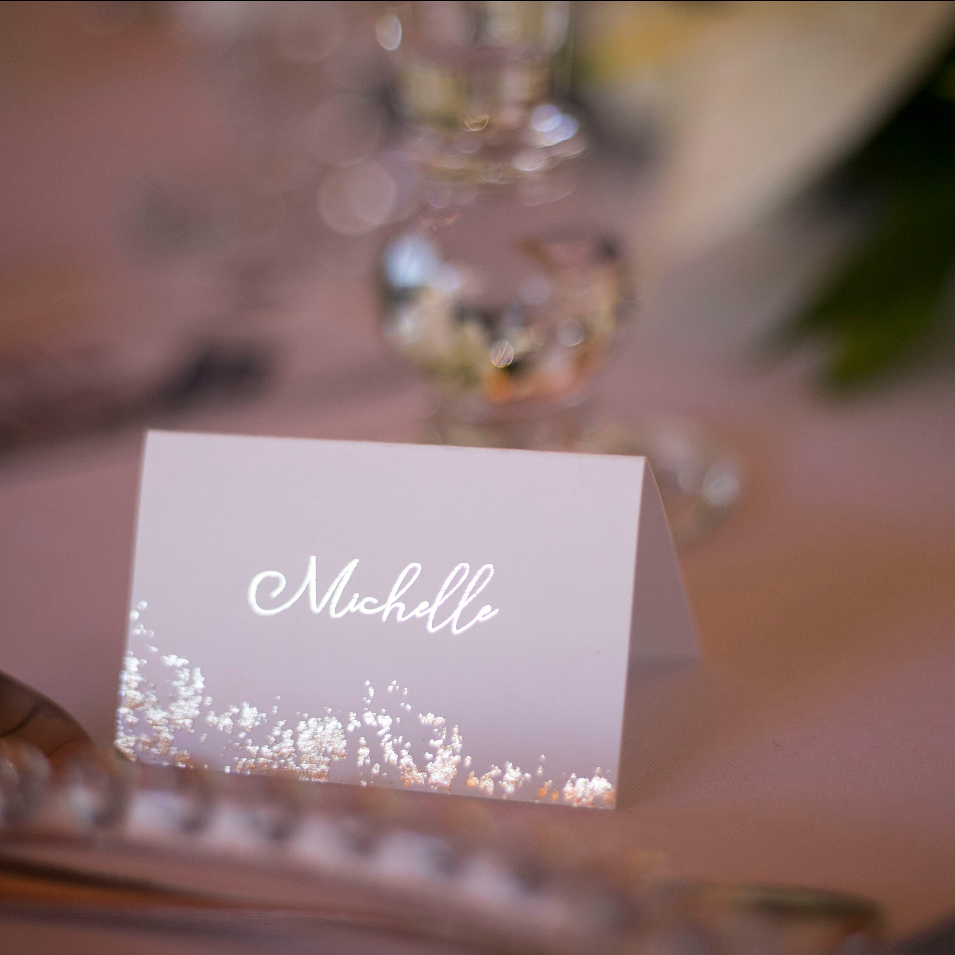 Tented Metallic Guest Name