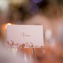 Load image into Gallery viewer, Tented Metallic Guest Name
