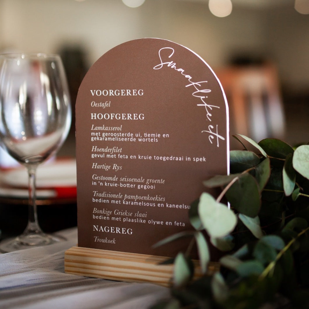 Table Menu Board