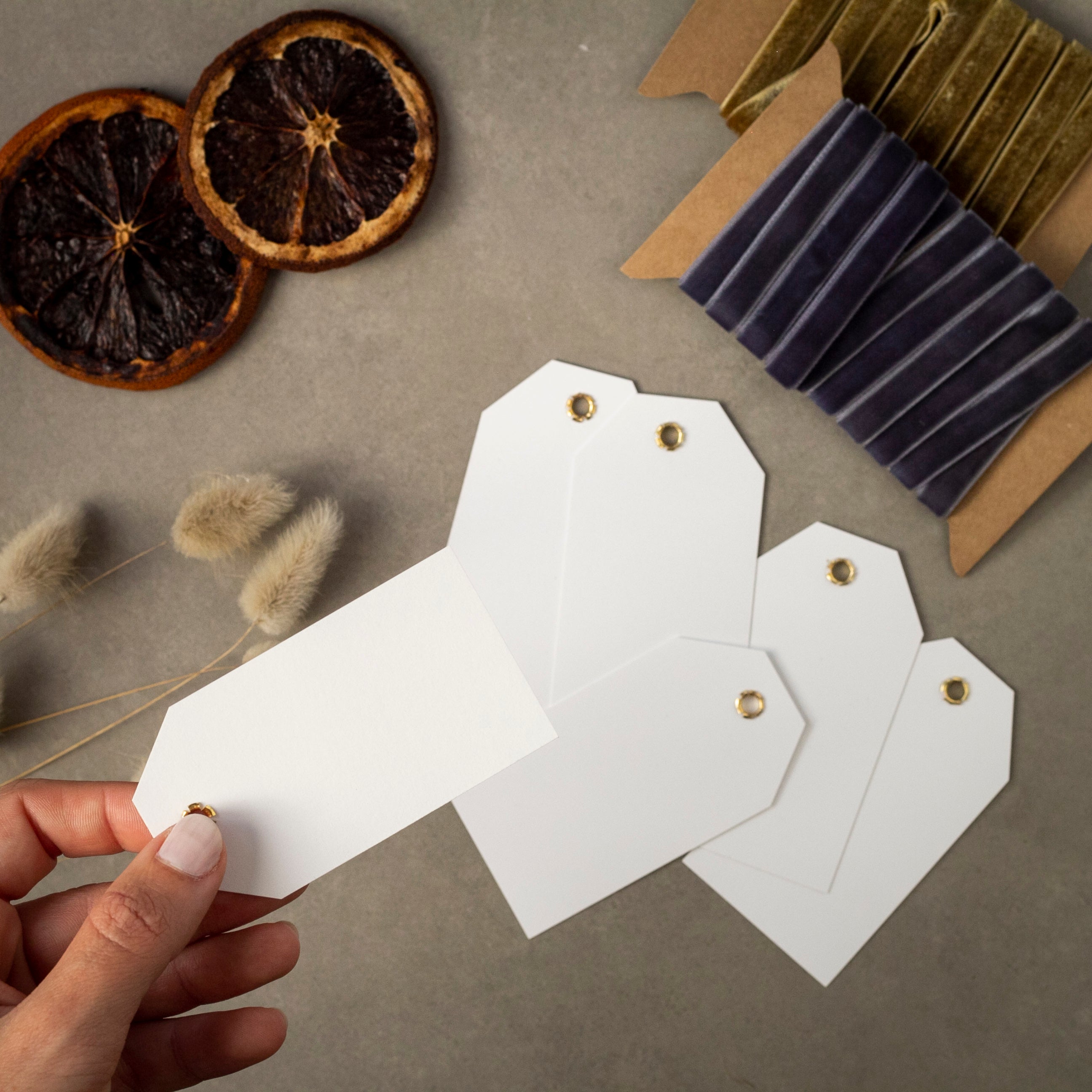 Gold Eyelet Gift Tags • Set of 6 Unprinted