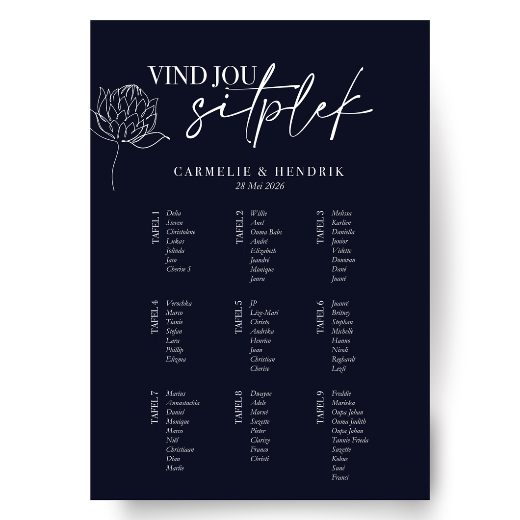 Seating Chart Board