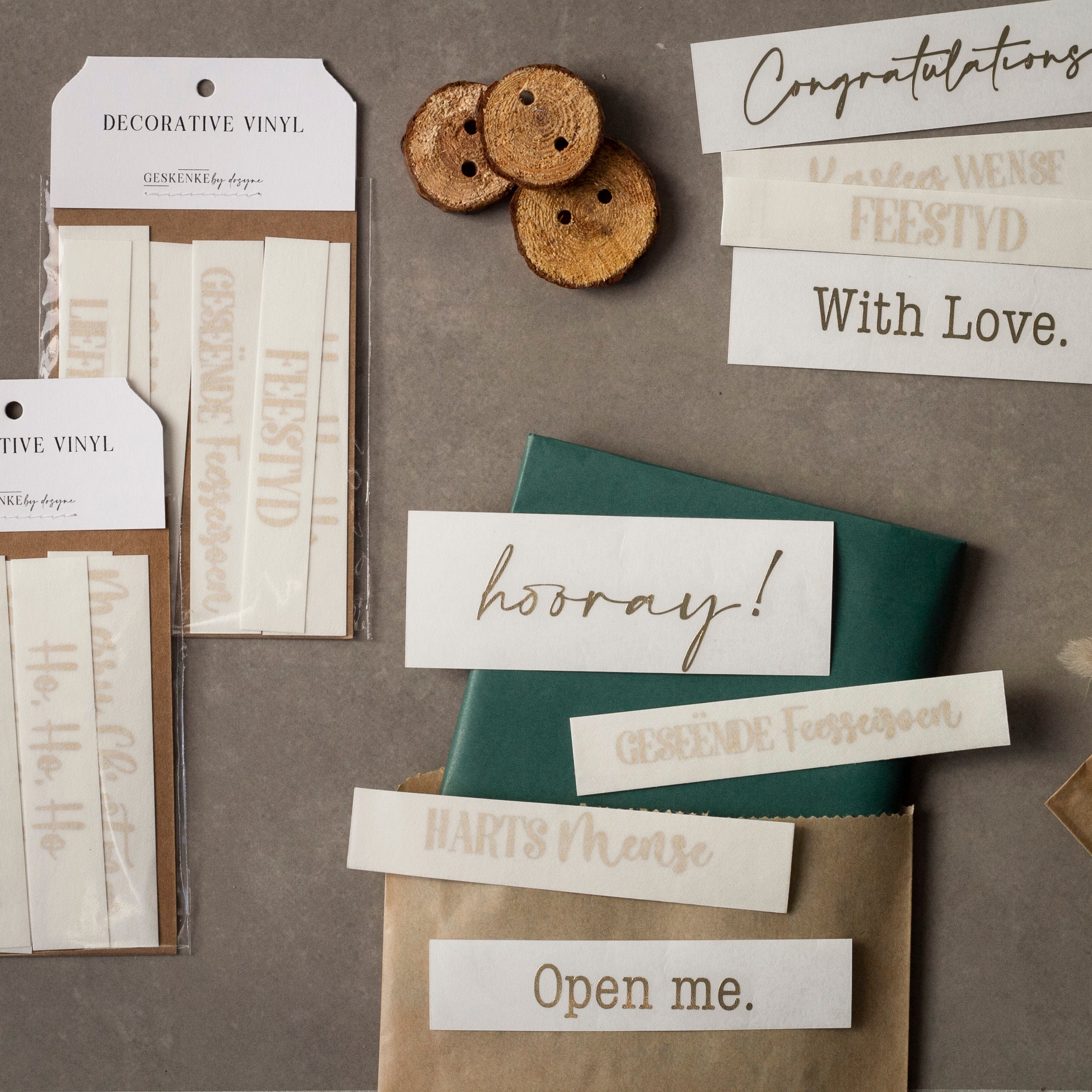 Decorative Vinyl Stickers • Set of 6