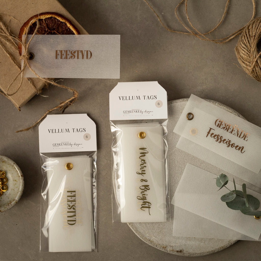 Gold Foiled Gift Tags • Set of 6