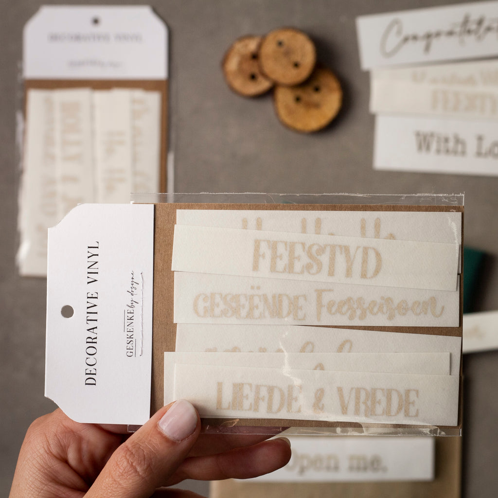 Decorative Vinyl Stickers • Set of 6