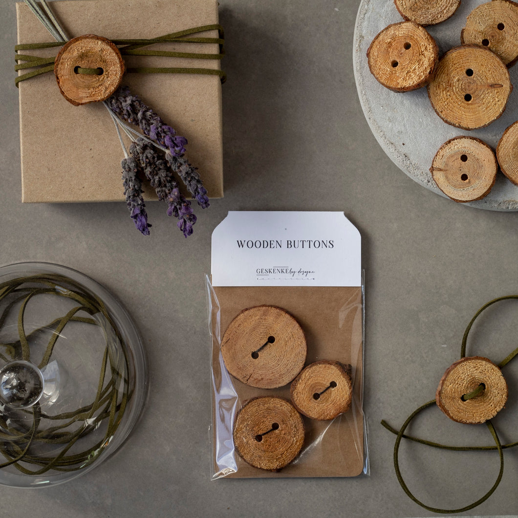Wooden Buttons • Set of 3