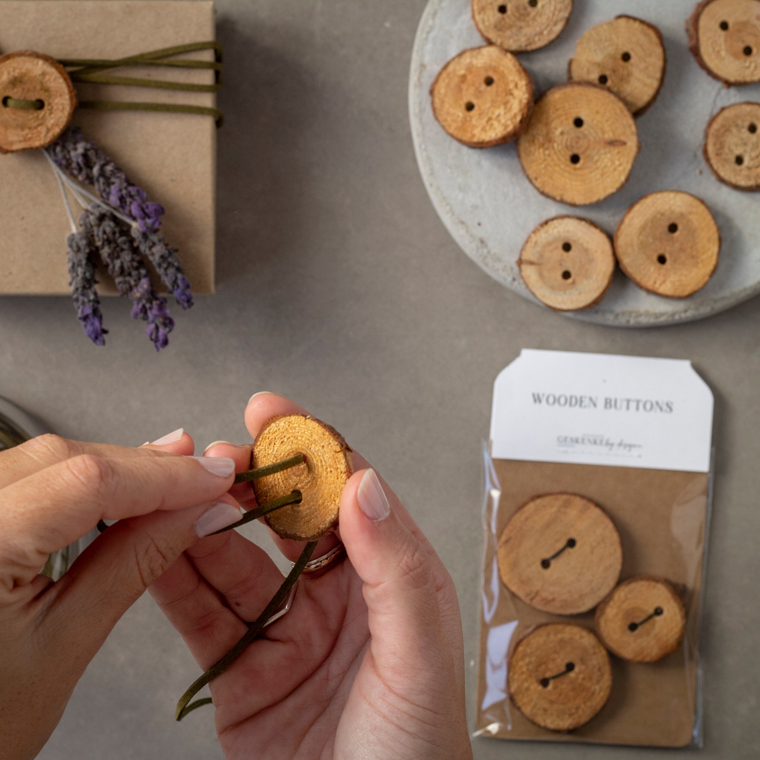 Wooden Buttons • Set of 3