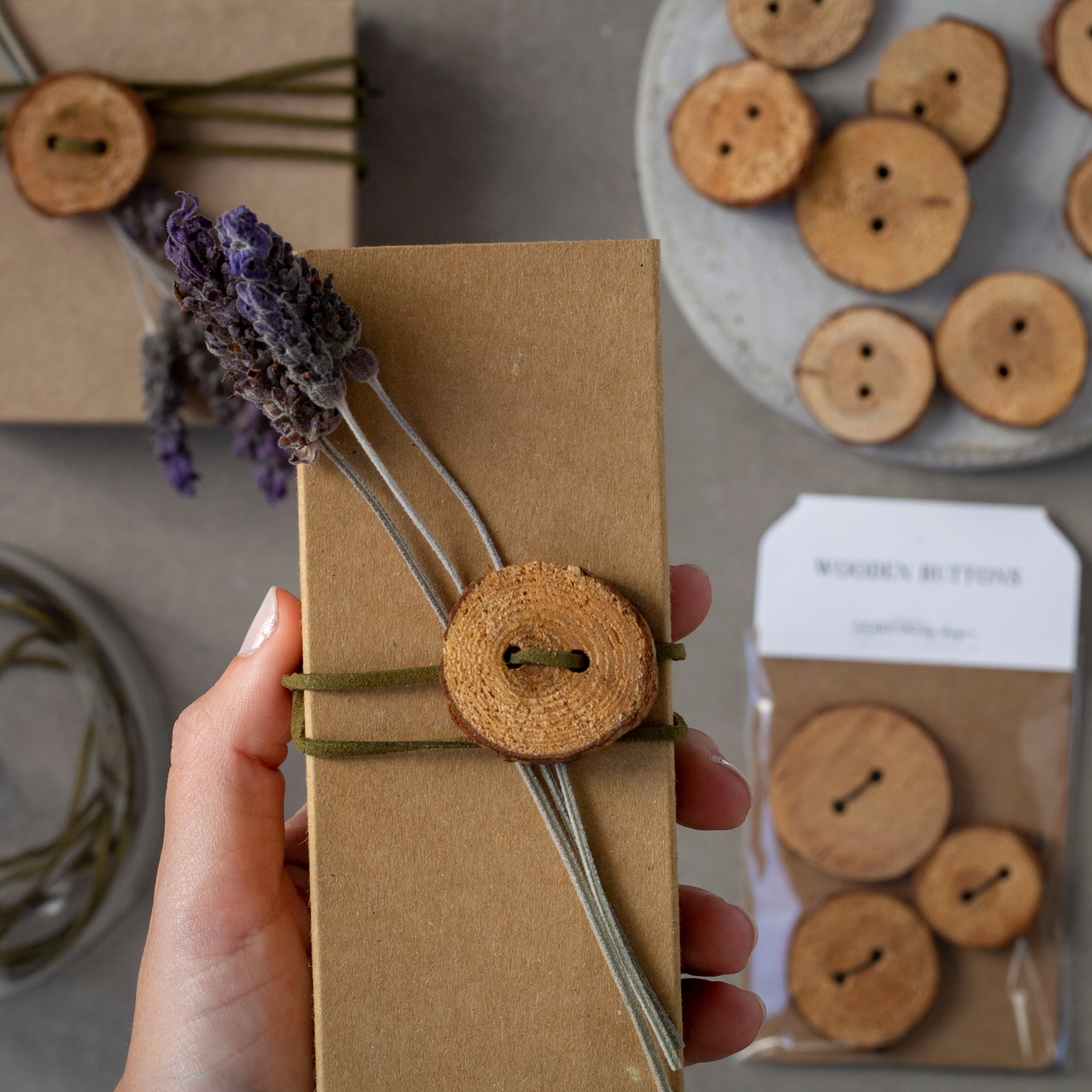 Wooden Buttons • Set of 3