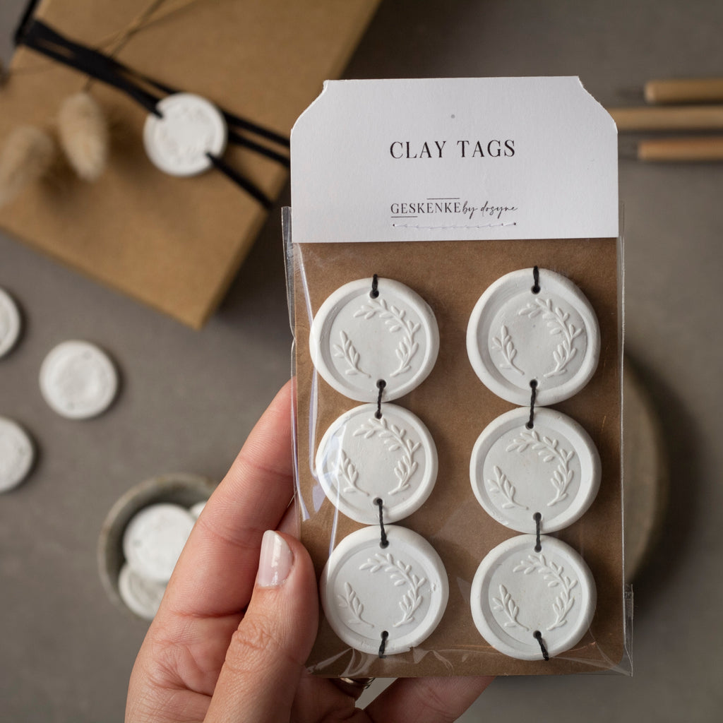Clay Tags • Set of 6